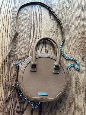 Rebecca Minkoff Bree Circle Crossbody Bag in Almond Brown